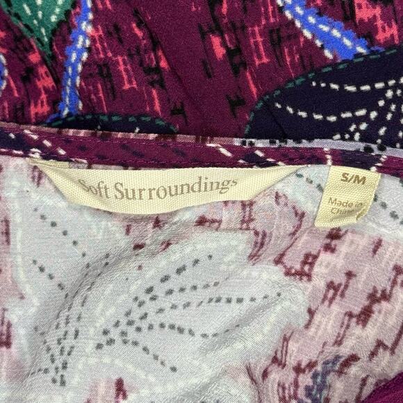 Soft Surroundings Tropical Adelaide Caftan Mumu Maxi Dress Size S/M - Picture 4 of 7